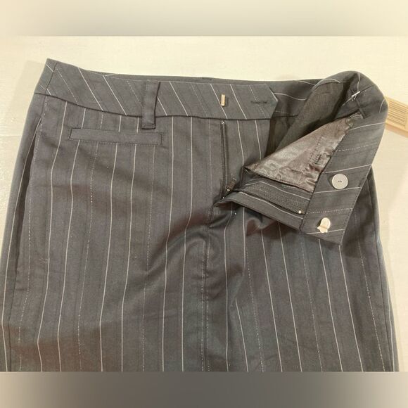 Guess Skirt Women's Size 27 Black Pinstripe Mini Pencil Straight Office Work - Picture 6 of 9